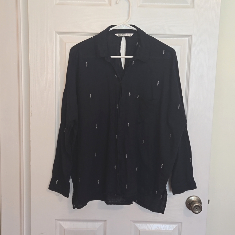 Zara Relaxed Fit Button-down, Size S